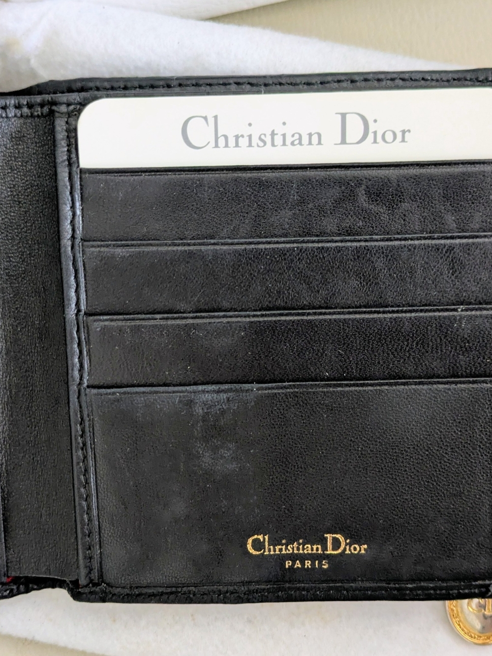 Christian Dior Galliano Cannage Black Leather Bucket Bag With Wallet Rare - Picture 14 of 16
